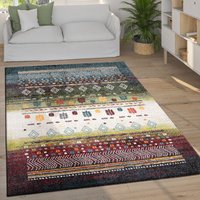 Paco Home - Designer Teppich Gabbeh Loribaft Bordüre Nomaden Multicolor Rot Creme Grün Blau 160x230 cm Paco Home - Designer Teppich Gabbeh Loribaft Bordüre Nomaden Multicolor Rot Creme Grün Blau 160x230 cm von PACO HOME