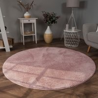Paco Home Fellteppich "Kunstfell Soft 380", rund, 14 mm Höhe, Langflor, Kuschelteppich - besonders weich, Uni-Farben von PACO HOME
