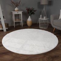 Paco Home Fellteppich "Kunstfell Soft 380", rund, 14 mm Höhe, Langflor, Kuschelteppich - besonders weich, Uni-Farben von PACO HOME