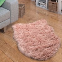 Paco Home Fellteppich "Playa 960" fellförmig 64 mm Höhe Kunstfell, Flokati-Optik, Hochflor, weich und flauschig, Uni-Farben von PACO HOME