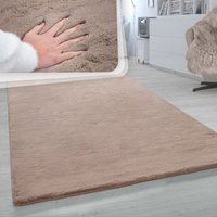 Paco Home Fellteppich "Rabbit 780", rechteckig, 26 mm Höhe, Kunstfell, Kaninchenfell-Haptik, ein echter Kuschelteppich, Uni-Farben von PACO HOME