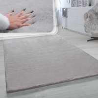 Paco Home Fellteppich "Rabbit 780", rechteckig, 26 mm Höhe, Kunstfell, Kaninchenfell-Haptik, ein echter Kuschelteppich, Uni-Farben von PACO HOME