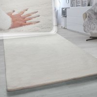 Paco Home Fellteppich "Rabbit 780", rechteckig, 26 mm Höhe, Kunstfell, Kaninchenfell-Haptik, ein echter Kuschelteppich, Uni-Farben von PACO HOME