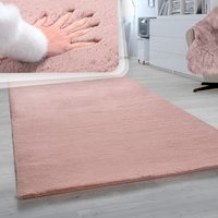 Paco Home Fellteppich "Rabbit 780", rechteckig, 26 mm Höhe, Kunstfell, Kaninchenfell-Haptik, ein echter Kuschelteppich, Uni-Farben von PACO HOME