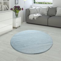 Paco Home Fellteppich "Rabbit 780", rund, 26 mm Höhe, Kunstfell, Kaninchenfell-Haptik, echter Kuschelteppich, Uni-Farben von PACO HOME