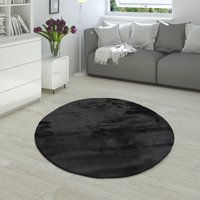 Paco Home Fellteppich "Rabbit 780", rund, 26 mm Höhe, Kunstfell, Kaninchenfell-Haptik, echter Kuschelteppich, Uni-Farben von PACO HOME