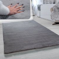 Paco Home - Hochflor Teppich Für Wohnzimmer Softes Kaninchenfell Imitat Kunstfell In Dunkelgrau ø 160 cm Rund Paco Home - Hochflor Teppich Für Wohnzimmer Softes Kaninchenfell Imitat Kunstfell In Dunkelgrau ø 160 cm Rund von PACO HOME