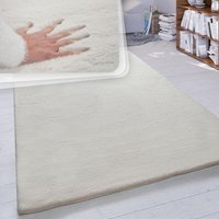 Paco Home - Hochflor Teppich Wohnzimmer Kunstfell Super Soft Einfarbig in Versch. Größen und Farben 120x160 cm, Creme Paco Home - Hochflor Teppich Wohnzimmer Kunstfell Super Soft Einfarbig in Versch. Größen und Farben 120x160 cm, Creme von PACO HOME