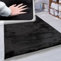 Paco Home - Hochflor Teppich Wohnzimmer Kunstfell Super Soft Einfarbig in Versch. Größen und Farben 140x200, Schwarz Paco Home - Hochflor Teppich Wohnzimmer Kunstfell Super Soft Einfarbig in Versch. Größen und Farben 140x200, Schwarz von PACO HOME