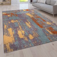 Paco Home - Hochflor Teppich Wohnzimmer Shaggy Modern Vintage Abstraktes Muster 80x150 cm, Bunt 3 von PACO HOME