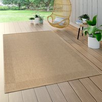 In- & Outdoor Flachgewebe Teppich Sisal Optik Natürlicher Look Einfarbig Beige 200x290 cm - Paco Home von PACO HOME