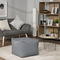 Paco Home In- & Outdoor Sitzsack Wohnzimmer Sitzkissen Hocker Sitzhocker Bodenkissen Pouf Anthrazit 1, 50x50x40 von PACO HOME