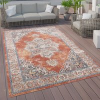 Paco Home - In- und Outdoor-Teppich, Kurzflor Mit Orient Design In versch. Farben und Größen 160x230 cm, Rot von PACO HOME