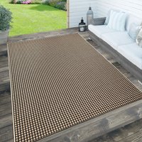 Paco Home - In- & Outdoor Teppich, Terrasse u. Balkon, Wetterfest Einfarbig m. Struktur 160x230 cm, Natur 2 von PACO HOME