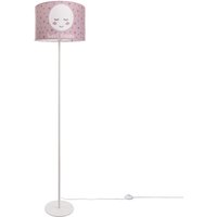 Kinderlampe Stehlampe Kinderzimmer Lampe Mit Mond-Motiv Deko Stehleuchte E27 Einbeinig Weiß, Pink (Ø38 cm) - Paco Home von PACO HOME