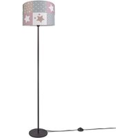 Kinderlampe Stehlampe Kinderzimmer Lampe Sternen Motiv, Stehleuchte E27 Einbeinig Schwarz, Pink (Ø38 cm) - Paco Home von PACO HOME