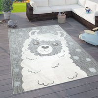 Kinderteppich Kinderzimmer Outdoorteppich Spielteppich Tiermotive Modern 3D 140x200 cm, Grau 2 - Paco Home von PACO HOME