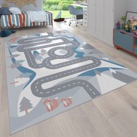 Paco Home - Kinderteppich Spielteppich Teppich Kinderzimmer Straßen Design Mit Tieren Creme 140x200 cm Paco Home - Kinderteppich Spielteppich Teppich Kinderzimmer Straßen Design Mit Tieren Creme 140x200 cm von PACO HOME