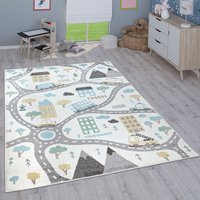 Paco Home Kinderteppich Teppich Kinderzimmer Mädchen Jungs Verschiedene Motive Und Größen 120x160 cm, Creme 3 von PACO HOME