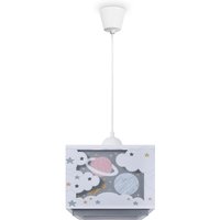 Kinderzimmer Hängelampe Lampenschirm Stoff Regenbogen Stern Löwe Dino Mond Grau, Pendelleuchte - Typ 5 - Paco Home Kinderzimmer Hängelampe Lampenschirm Stoff Regenbogen Stern Löwe Dino Mond Grau, Pendelleuchte - Typ 5 - Paco Home von PACO HOME