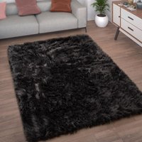 Paco Home - Kunstfell Fellteppich Imitat Teppich Hochflor Sitzkissen Herzform Rund Fell Form Schwarz, 30 cm Rund Paco Home - Kunstfell Fellteppich Imitat Teppich Hochflor Sitzkissen Herzform Rund Fell Form Schwarz, 30 cm Rund von PACO HOME