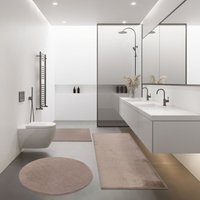 Moderne Badematte Badezimmer Teppich Shaggy Kuschelig Weich Einfarbig Braun 40x55 cm - Paco Home Moderne Badematte Badezimmer Teppich Shaggy Kuschelig Weich Einfarbig Braun 40x55 cm - Paco Home von PACO HOME