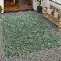 Paco Home - Outdoor Teppich Flachgewebe in Sisal-Optik mit Bordüre UV-beständig robust 80x150 cm, Grün von PACO HOME