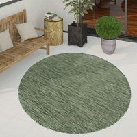 Paco Home - Outdoor Teppich Flachgewebe in Sisal-Optik mit Bordüre UV-beständig robust Grün, 120 cm Rund Paco Home - Outdoor Teppich Flachgewebe in Sisal-Optik mit Bordüre UV-beständig robust Grün, 120 cm Rund von PACO HOME