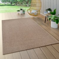 Outdoor Teppich Sisal Optik Wetterfest Balkon Einfarbig Modern Natur Braun 200x290 cm - Paco Home von PACO HOME