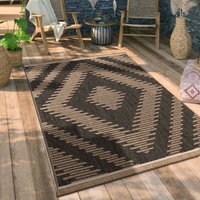 Paco Home Outdoor Teppich wetterfest & langlebig Modern Jute-Sisal-Optik Terrasse & Balkon 200x280 cm, Anthrazit 2 von PACO HOME