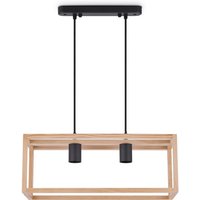 Paco Home - Pendellampe Deko Wohnzimmer Hängeleuchte Esszimmer Lampe Schlafzimmer Holz E27 Holz, Pendelleuchte - Typ 5 von PACO HOME