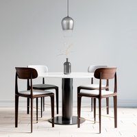 Pendellampe Hängelampe Glas Lampenschirm Vintage Esszimmer Modern E27 Typ 3, Chrome - Paco Home von PACO HOME