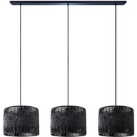 Pendelleuchte Esstisch Korb Boho Hängelampe Esszimmer Lampe E27 Rattan Pendelleuchte - Schwarz, Schwarz (Ø27cm) - Paco Home von PACO HOME