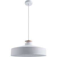 Paco Home Pendelleuchte Hängelampe Esszimmer Küchenlampe Esstischlampe Skandinavisch E27 Design T, Weiß-Holz von PACO HOME