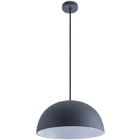 Paco Home - Pendelleuchte Hängelampe Esszimmer Küchenlampe Hängend 1,5m Textilkabel Ø40,5cm ohne Leuchtmittel, Anthrazit-Weiß von PACO HOME