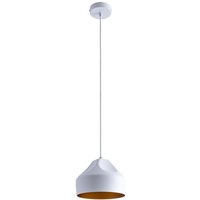 Paco Home Pendelleuchte Hängelampe Esszimmer Küchenlampe Hängend Esstischlampe Innen Gold Weiß-Gold, Design U + Leuchtmittel A60 Bernstein Paco Home Pendelleuchte Hängelampe Esszimmer Küchenlampe Hängend Esstischlampe Innen Gold Weiß-Gold, Design U + Leuchtmittel A60 Bernstein von PACO HOME