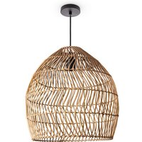 Paco Home Pendelleuchte Wohnzimmer Boho Korbleuchten Pendellampe Rattan Hängeleuchte Natur (Ø40cm), Pendelleuchte - Typ 7 von PACO HOME