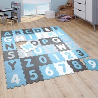 Paco Home Puzzlematte Spielmatte Schaumstoffmatte Baby Kinder Matte Junge Zahlen Buchstaben Pastell Blau 36 Puzzleteile 32x32 cm x 36 Stück Paco Home Puzzlematte Spielmatte Schaumstoffmatte Baby Kinder Matte Junge Zahlen Buchstaben Pastell Blau 36 Puzzleteile 32x32 cm x 36 Stück von PACO HOME