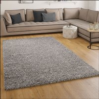 Paco Home - Shaggy Hochflor Langflor Teppich Sky Einfarbig in Grau 60x100 cm von PACO HOME