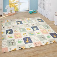 Paco Home - Spielmatte Krabbelmatte Baby Matte Faltbar Abwischbar Wendbar Tiere Creme Grau Blau 150x200 cm Paco Home - Spielmatte Krabbelmatte Baby Matte Faltbar Abwischbar Wendbar Tiere Creme Grau Blau 150x200 cm von PACO HOME
