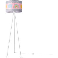 Lampe Kinderzimmer Kinderlampe Babyzimmer Stehlampe E27 Regenbogen Sonne Wolken Mehrfarbig (Ø45.5cm), Stehleuchte - Weiß - Paco Home von PACO HOME