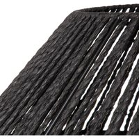 Stehlampe Modern Wohnzimmer Schlafzimmer Rattan Optik Boho Korb Stehleuchte E27 Schwarz (Ø33 cm), Stehleuchte Holz - Paco Home von PACO HOME