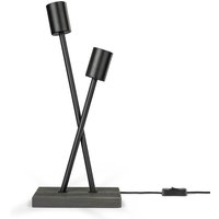 Paco Home - Tischlampe Stehlampe Vintage E27 Wohnzimmer Industriell Design Modern led Retro Tischleuchte, Schwarz von PACO HOME