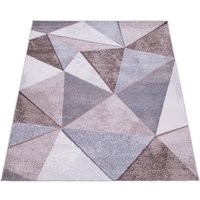 Paco Home Teppich "Bari 874", rechteckig, 13 mm Höhe, Kurzflor, modernes geometrisches Design, Used-Look von PACO HOME