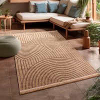 Paco Home Teppich "Cologne 492", rechteckig, 11 mm Höhe, Flachgewebe, meliert, Regenbogen, mit Fransen, Outdoor geeignet von PACO HOME