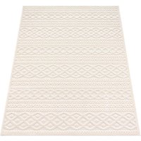 Paco Home Teppich "Cotton 231", rechteckig, 10 mm Höhe, Uni-Farben, Hoch-Tief Effekt, boho, In- und Outdoor geeignet von PACO HOME