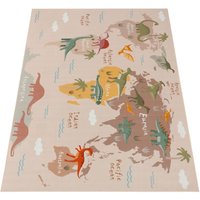 Paco Home - Teppich Kinderzimmer Kinderteppich Dinosauriert Welt Rutschfest Beige Braun Grün 100x200 cm Paco Home - Teppich Kinderzimmer Kinderteppich Dinosauriert Welt Rutschfest Beige Braun Grün 100x200 cm von PACO HOME
