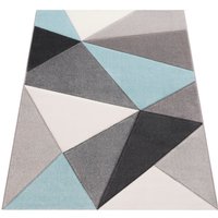 Paco Home Teppich "Lara 237", rechteckig, 16 mm Höhe, Kurzflor, modernes geometrisches Design, mit Konturenschnitt von PACO HOME
