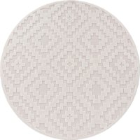 Paco Home Teppich "Livorno 672", rund, 14 mm Höhe, Uni-Farben, Scandi, Rauten Muster, Hoch-Tief Effekt, Outdoor geeignet Paco Home Teppich "Livorno 672", rund, 14 mm Höhe, Uni-Farben, Scandi, Rauten Muster, Hoch-Tief Effekt, Outdoor geeignet von PACO HOME