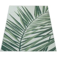 Paco Home Teppich "Ostende 537", rund, 4 mm Höhe, Flachgewebe, Motiv Palmenblätter, In- und Outdoor geeignet, Wohnzimmer Paco Home Teppich "Ostende 537", rund, 4 mm Höhe, Flachgewebe, Motiv Palmenblätter, In- und Outdoor geeignet, Wohnzimmer von PACO HOME